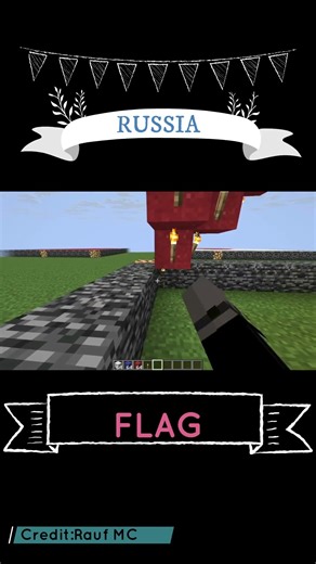 EUROPE FLAG Part1 | RUSSIA #minecraft #sandart #shorts