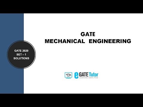 GATE 2020 ME Set 1 Full Solutions