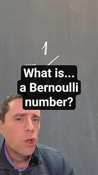 What is... a Bernoulli number? For example, 1/6 is one of them, and that's where -1/12 comes from!