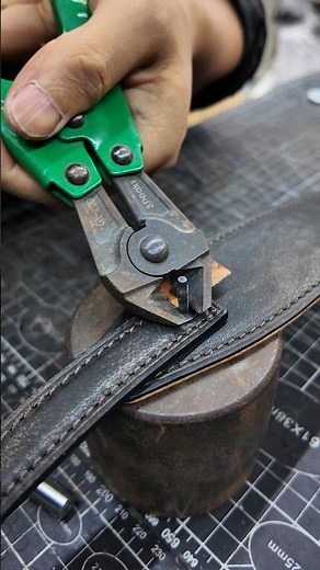 How to install copper rivets#shorts #bagmaking #leather #bag #brass #shortsvideo #copper #rivet