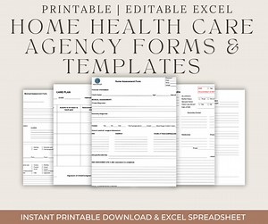 Complete Home Health Care Management Excel Templates – Organize Your Business With Ease. 23 DOCUMENTS ! - Etsy