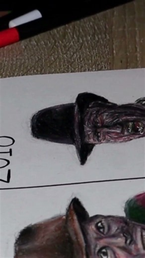 Drawing the evolution of Freddy Krueger (Last part)✏️ #drawing #shorts