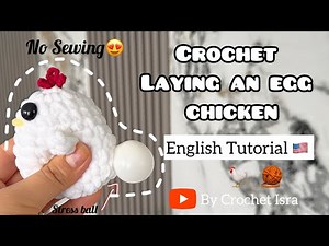 How to Crochet a Chicken That Lays an Egg | Stress Ball 🐣 🧶