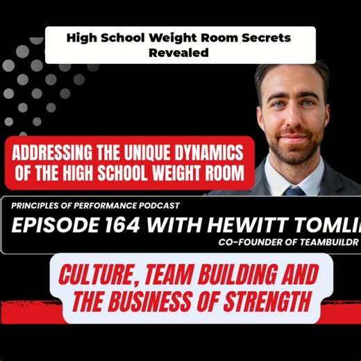 Principles of Program Design on Instagram: "The high school weight room can be one of the most challenging places for a strength coach due to the variety and wide range of sports and athlete's abilities. This can easily become chaotic without the support of the skill coaches, as well as a well-organized system and plan. We discuss this and much more with Hewitt Tomlin, the co-founder of TeamBuildr. Click the link in the Story or Bio to check out the entire episode @htomlin1 @teambuildr @ericdaga