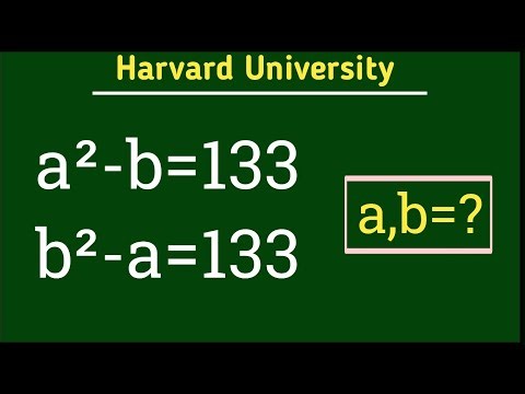 a²-b=133,b²-a=133||USA Olympiad maths question||Can you solve this problem||find a,b=?||
