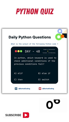 python quiz - Day 48 #python #quiz