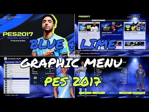 PES 2017 | Blue & Lime Graphic Menu