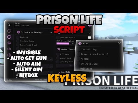 [🔥OP] Prison Life Script Roblox *KEYLESS* - Auto Aim, Silent Aim, Invisible, Auto get gun, Auto Kill