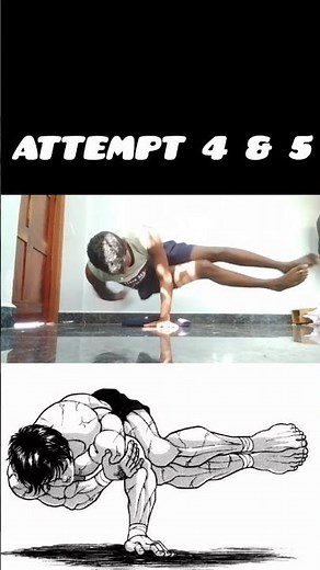 Baki's ONE Arm Pose Challenge Attempt#viralshorts #baki