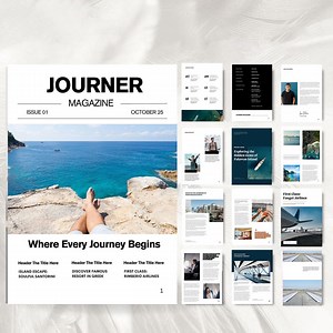 Editorial Magazine Template | Travel Brochure, Portfolio (canva, Word, Indesign Digital Download) - Etsy Canada