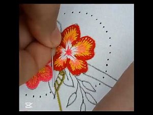 Beautiful flowers embroidery handwork design, 🪡🥰🌿