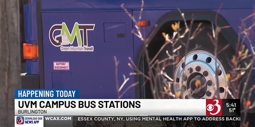 UVM celebrates new accessibility feature for campus bus stops