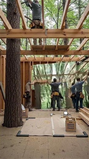 Mirror Camouflage Forest Treehouse