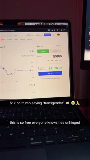 f trump bro but he’s making me bank icl