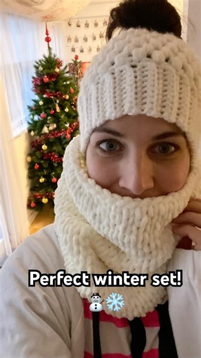 COZY Winter HAT & SCARF Set #crochet #knitting #crocheting #handmade #knit #diy #yarn