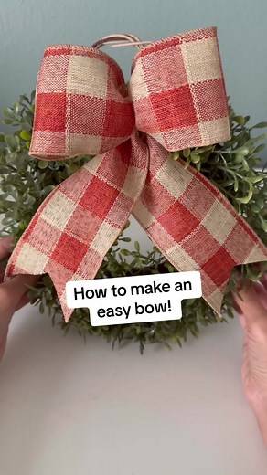Sharing an easy bow making tutorial to use with all your upcoming holiday wreaths and crafts! #howtomakeabow #bowmaking #bowtutorial #wreathbow #crafts #diy #fall #fallcraft #fypシ #foryou #viral #learnontiktok #howto