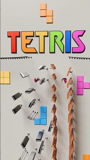 Tetris Theme on Piano and Marimba #marblemusic