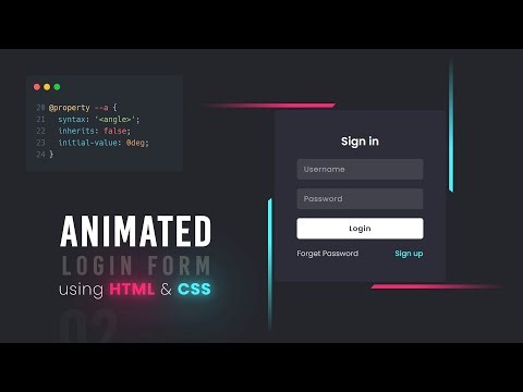 Animated Login Form Html CSS