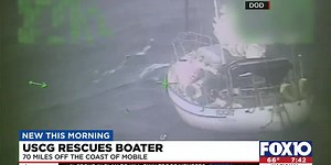 USCG rescues sailor in rough water off Alabama coast