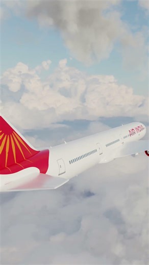 Realistic Plane Animation in Blender #airindia #blender3d #3dartist #3dvisualization #3drender