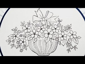 🌸🎀✨️ Most beautiful hand embroidery! How to Embroider a basket pattern using easy Stitches