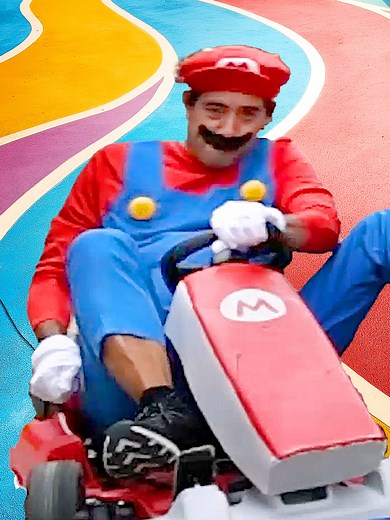 Mario Kart IRL #zachking #behindthescenes #mario