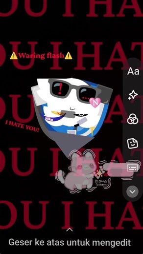 || I hate you meme || ⚠️WARNING FLASH⚠️ #emojicat #trend #idk