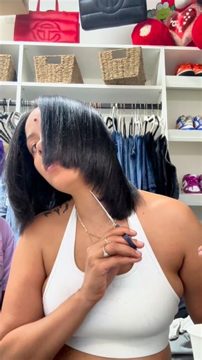 BeautDee & The Bunch on Instagram: "Ok! So I didn’t want to use extreme heat in my hair AT ALL but I had to, in order to cut my hair a bit more even. (I cut it a few weeks ago while in an Afro) I was so desperate that I asked my daughter who complained the WHOLE TIME about not knowing what she’s doing. I said DO ITTTTT! 🤣 OK! I am scissor happy BUT I absolutely have to cut all the unhealthy off of my hair after it being HORRIBLY DAMAGED. I won’t cut it again for a while because now I get to sta