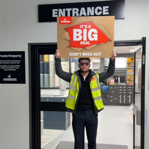 Got the message? 👀 BIG DEALS are happening at Howdens depots across the UK and Republic of Ireland! 🚨 From kitchens to bedrooms and doors, head to your local depot for unmissable offers! Ready to transform your space? Book a design appointment today: hwdn.uk/ItsABigDeal | Howdens