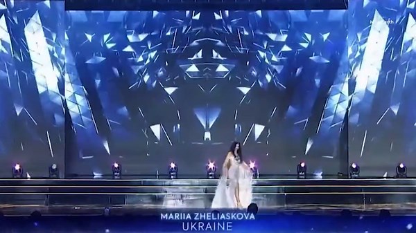 Moment mortified Ukrainian beauty queen takes a tumble on stage