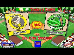Backyard Baseball (1997) | Season 1 | Super Entire Nation Tournament [Game 2] BANANAS VS MELONHEADS