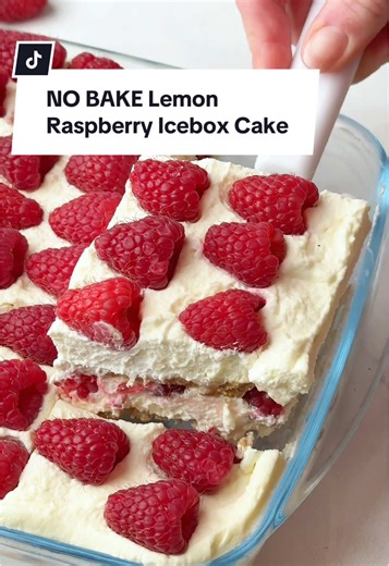 Easy No-Bake Lemon Raspberry Icebox Cake Recipe