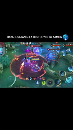 Hayabusa and angela crying 😹 #mobilelegends #mlbb #aamon #shorts