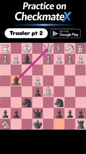 CheckmateX on Instagram: "Traxler Counter Part 2 💯 #chess #chessopenings #chesstactics #chesstricks #checkmatex Which one do you prefer?"
