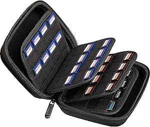 ButterFox Large Capacity 63 Slots Storage Case Holder for SD Memory Cards, Switch Game Cartridges, PS Vita Game and Micro SD Cards