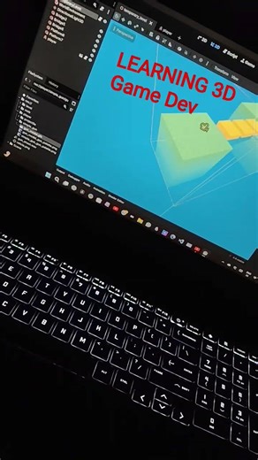 Leveling up my skills — currently learning 3D Game Development👾