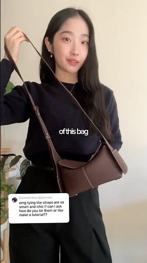 how to tie the straps to make your crossbody into a shoulder bag #ootd #whatsinmybag #outfitideas