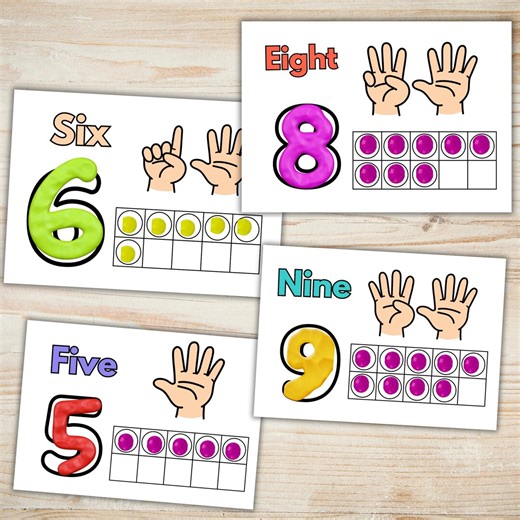 Number Playdough Mats 1–10 | Counting Activity for Kids | Preschool Math Printable - Etsy Canada