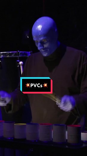Blue Man crushing PVCs 💥‼️ #bluetok #livemusic #pvcpipe