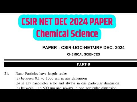 Csir net chemical science paper dec 2024 l cisr net chemistry previous paper ‪@unilyadav5890‬
