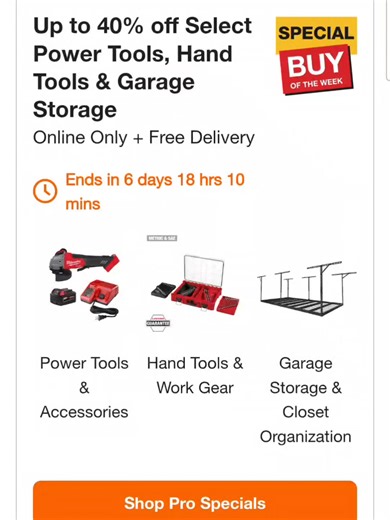 Daily Special Deals on Tools at Home Depot