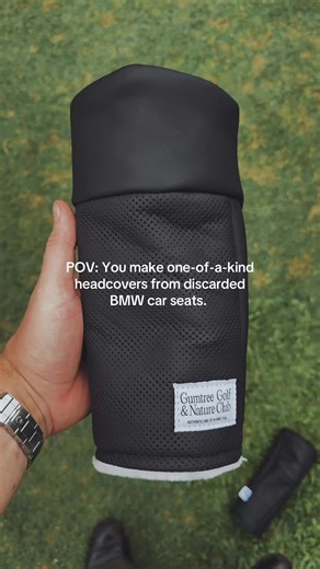 Check out our upcycled golf gear #golftok #upcycling #headcover #golfstyle #golfer