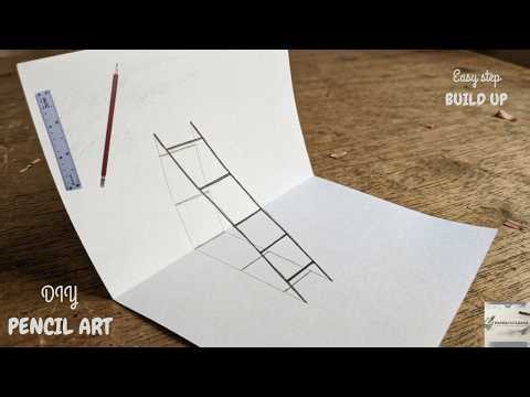 3D Stair Drawing Trick ✏️ Easy Optical Illusion #sketchart #drawing #pencilsketch #3dart