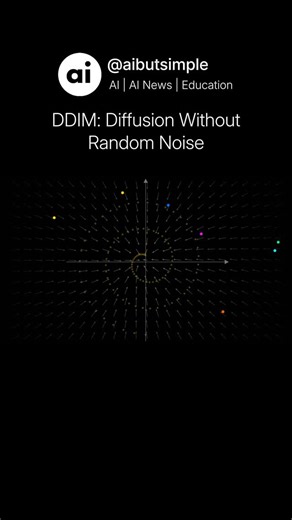 AI • Machine Learning • Tech on Instagram: "Denoising Diffusion Implicit Models (DDIM) are a variant of diffusion models that aim to speed up sampling while maintaining high-quality results. In standard Denoising Diffusion Probabilistic Models (DDPM), data generation requires many small iterative denoising steps, often hundreds or even thousands, making the process slow. DDIM modifies the sampling process by introducing a new formulation that follows a deterministic trajectory through the latent