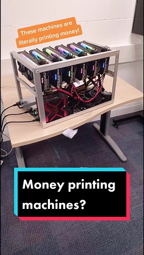These machines are printing money! #crypto #cryptocurrency #fyp
