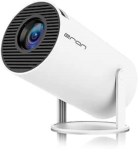 Mini Projector, HY300 PRO Portable Projector, Support 4K 1080P with Dual-Band WIFI6 5G Wireless 5.0 Bluetooth Android 11, 180° Rotatable, Auto Keystone Correction, 35"-130" Screen Video Projector