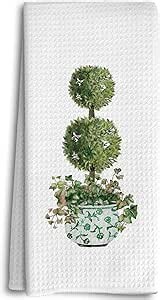 Amazon.com: Dwept Chinoiserie Decor, toallas de cocina de porcelana verde y blanca, toallas de cocina vintage para plantas, toallas de mano de Chinoiserie, acuarela topiaria chinoiserie verde árbol baño : Hogar y Cocina