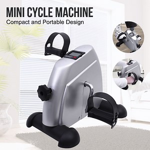 Under Desk Bike Pedal Exerciser Mini Exercise Bike for Arm/Leg Exercise, Pedal Exerciser for Seniors with LCD Display
