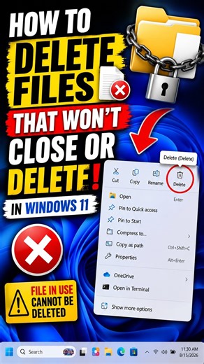 How to Delete Files That Won’t Close or Delete in Windows 11