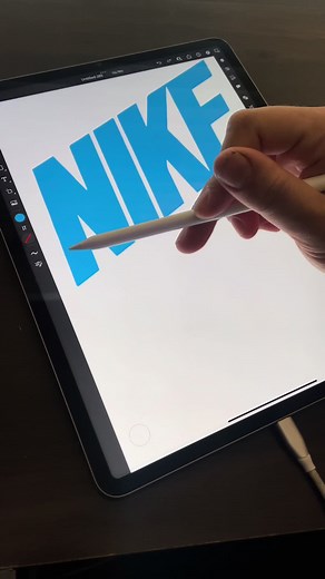 Nike Logo Drip Design Tutorial on iPad Pro
